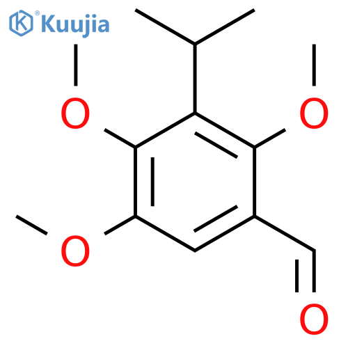 Benzaldehyde, 2,4,5-trimethoxy-3-(1-methylethyl)- structure