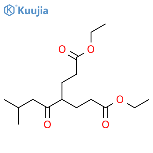 Heptanedioic acid, 4-(3-methyl-1-oxobutyl)-, diethyl ester structure