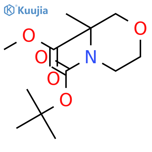 4-Tert-butyl 3-methyl 3-methylmorpholine-3,4-dicarboxylate structure