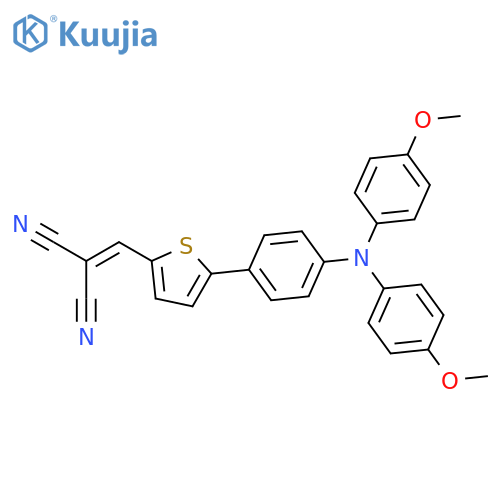 2- [5- [4- [bis (4-methoxyphenyl) amino] phenyl] -2-thienyl] methylene] malononitrile structure