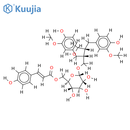 (-)-secoisolariciresin-9-yl 6-O-p-coumaroyl-beta-D-glucopyranoside structure