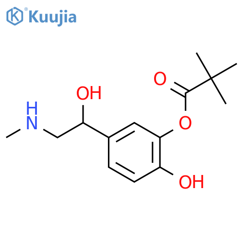 Propanoic acid,2,2-dimethyl-, 2-hydroxy-5-[1-hydroxy-2-(methylamino)ethyl]phenyl ester, (R)-(9CI) structure