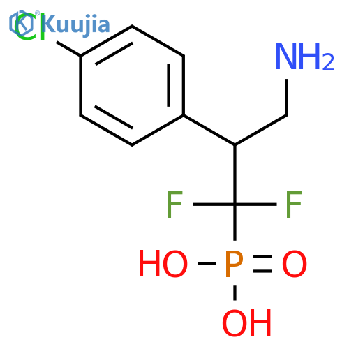 Phosphonic acid, [3-amino-2-(4-chlorophenyl)-1,1-difluoropropyl]-, (±)- structure