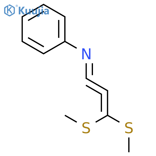 Benzenamine, N-[3,3-bis(methylthio)-1,2-propadien-1-ylidene]- structure