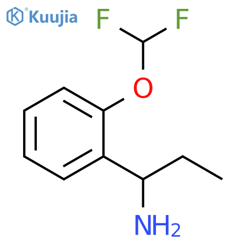 1-2-(difluoromethoxy)phenylpropan-1-amine structure