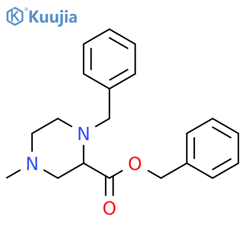 BENZYL 1-BENZYL-4-METHYLPIPERAZINE-2-CARBOXYLATE structure