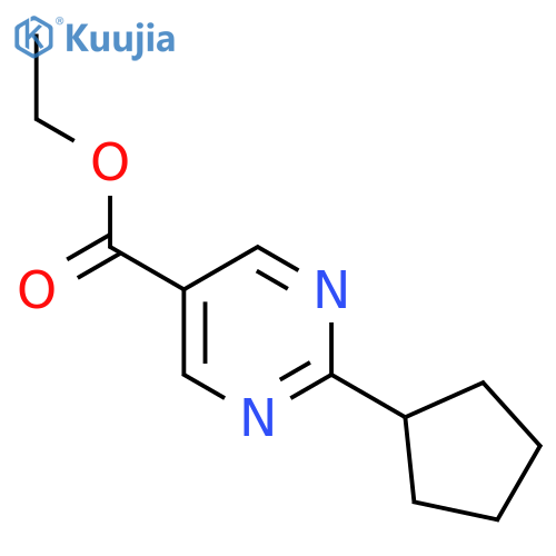Ethyl 2-cyclopentylpyrimidine-5-carboxylate structure