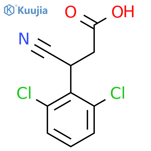 3-(2,6-Dichlorophenyl)-3-cyanopropanoic acid structure