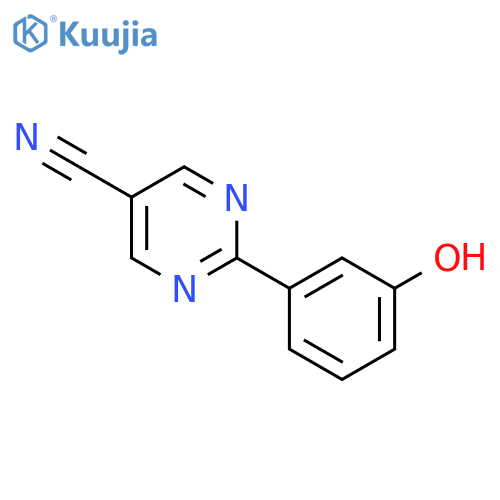 2-(3-Hydroxyphenyl)pyrimidine-5-carbonitrile structure