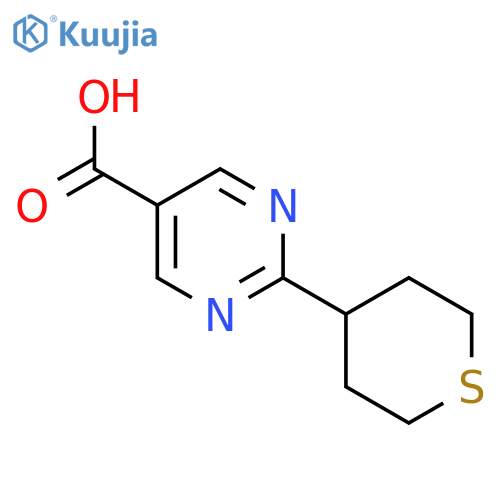 2-(Tetrahydro-2H-thiopyran-4-YL)pyrimidine-5-carboxylic acid structure