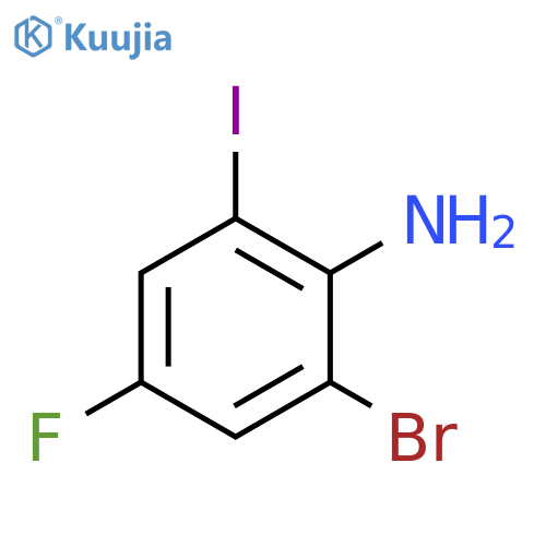 2-Bromo-4-fluoro-6-iodoaniline structure