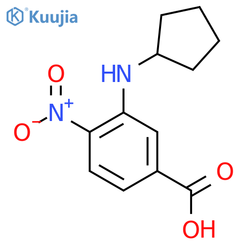 3-(Cyclopentylamino)-4-nitrobenzoic acid structure