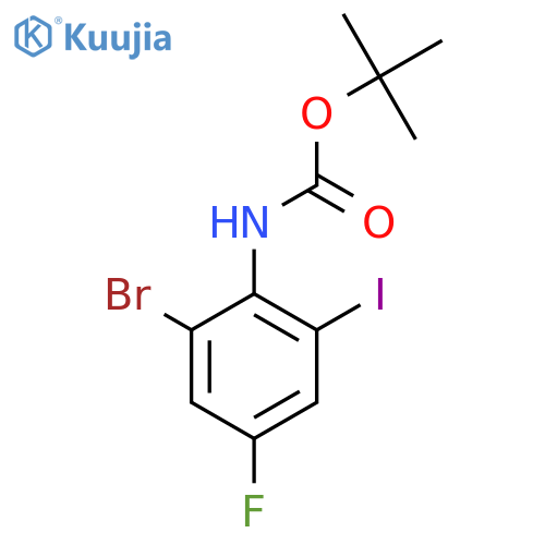 N-Boc-2-bromo-4-fluoro-6-iodoaniline structure