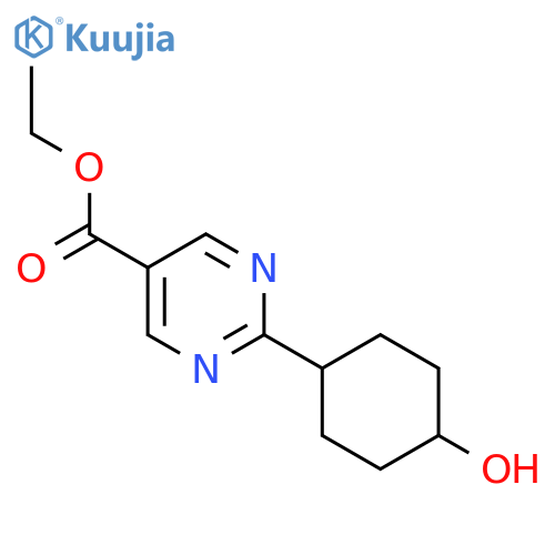 Ethyl 2-(4-hydroxycyclohexyl)pyrimidine-5-carboxylate structure