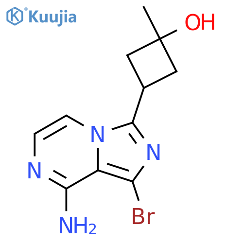 cis-3-(8-Amino-1-bromoimidazo[1,5-a]pyrazin-3-yl)-1-methylcyclobutanol structure