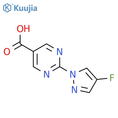2-(4-Fluoro-1H-pyrazol-1-YL)pyrimidine-5-carboxylic acid structure