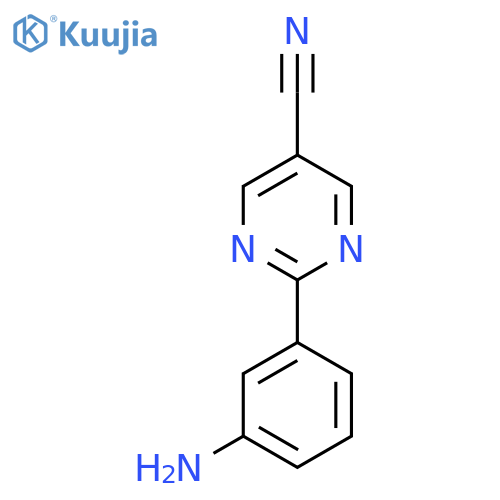 2-(3-Aminophenyl)pyrimidine-5-carbonitrile structure