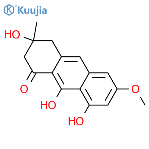 1(2H)-Anthracenone, 3,4-dihydro-3,8,9-trihydroxy-6-methoxy-3-methyl-,(3R)- structure