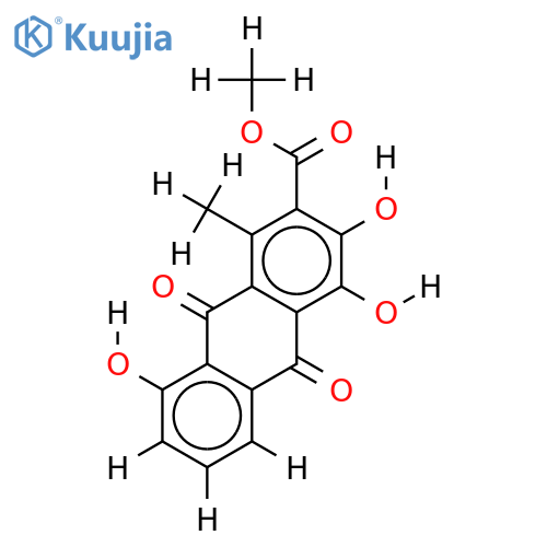 3,4,8-Trihydroxy-1-methylanthra-9,10-quinone-2-carboxylic acid methyl ester structure