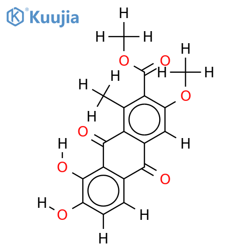 7,8-Dihydroxy-3-methoxy-1-methylanthra-9,10-quinone-2-carboxylic acid methyl ester structure