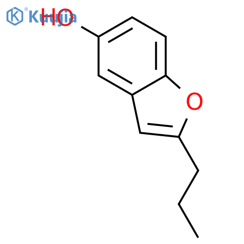 5-Benzofuranol, 2-propyl- structure