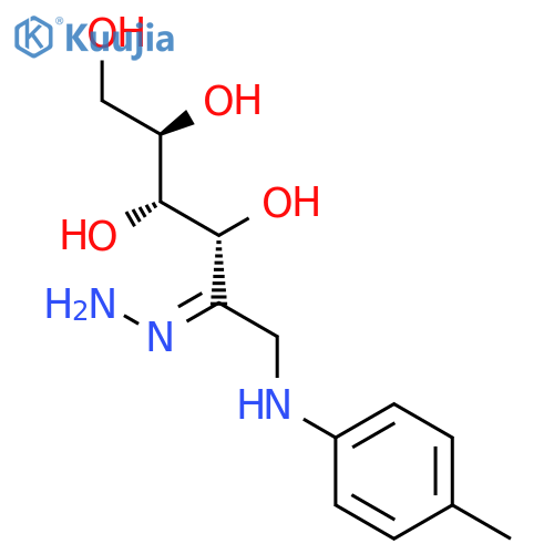 D-Fructose, 1-deoxy-1-[(4-methylphenyl)amino]-, hydrazone structure