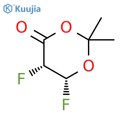 1,3-Dioxan-4-one, 5,6-difluoro-2,2-dimethyl-, cis- structure