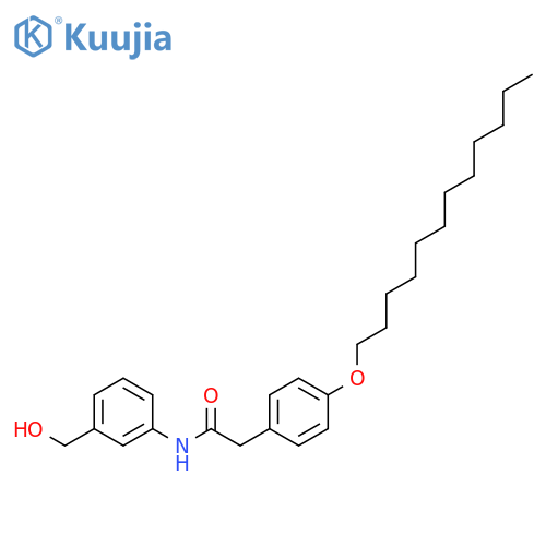 Benzeneacetamide, 4-(dodecyloxy)-N-[3-(hydroxymethyl)phenyl]- structure