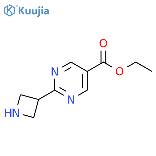 5-Pyrimidinecarboxylic acid, 2-(3-azetidinyl)-, ethyl ester structure