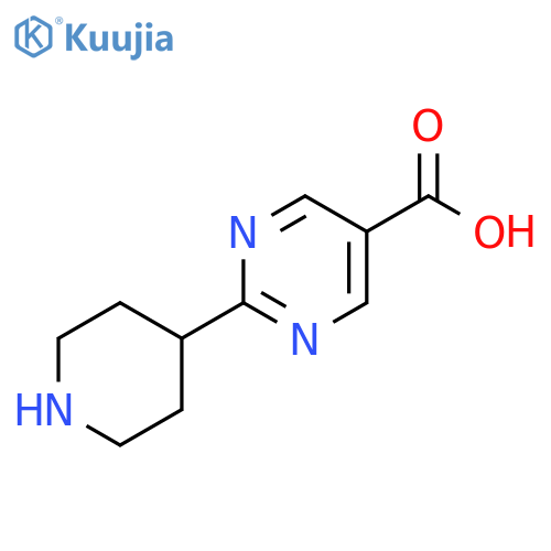 5-Pyrimidinecarboxylic acid, 2-(4-piperidinyl)- structure