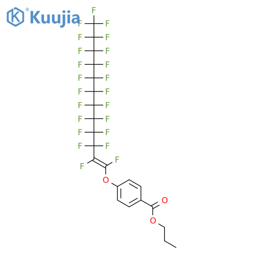 Benzoic acid, 4-[(tricosafluorododecenyl)oxy]-, propyl ester structure