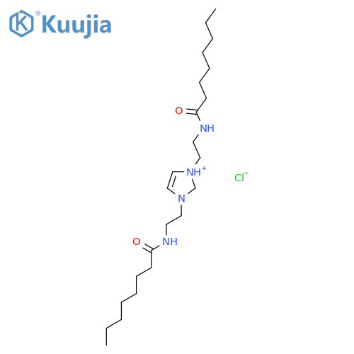 1H-Imidazolium, 1,3-bis[2-[(1-oxooctyl)amino]ethyl]-, chloride structure