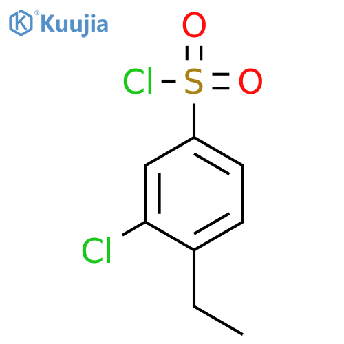 3-chloro-4-ethylbenzene-1-sulfonyl chloride structure