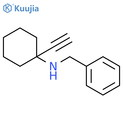 Benzenemethanamine, N-(1-ethynylcyclohexyl)- structure