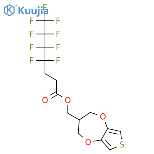 Heptanoic acid, 4,4,5,5,6,6,7,7,7-nonafluoro-, (3,4-dihydro-2H-thieno[3,4-b][1,4]dioxepin-3-yl)methyl ester structure