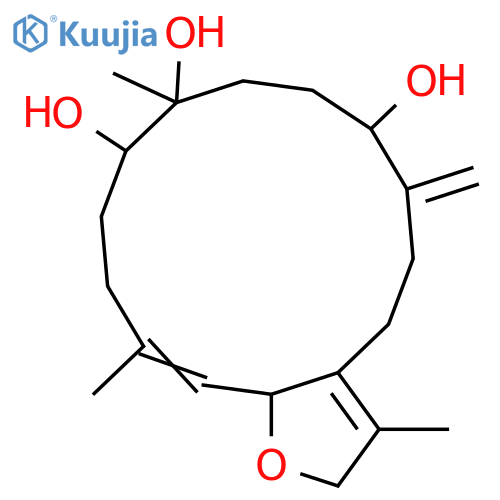 2,16-Epoxy-1(15),3,12(20)-cembratriene-7,8,11-triol; (2S,3E,7R,8R,11R)-form structure