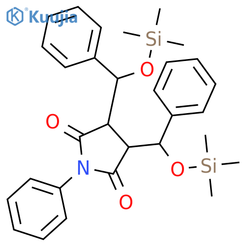 2,5-Pyrrolidinedione, 1-phenyl-3,4-bis[phenyl[(trimethylsilyl)oxy]methyl]- structure