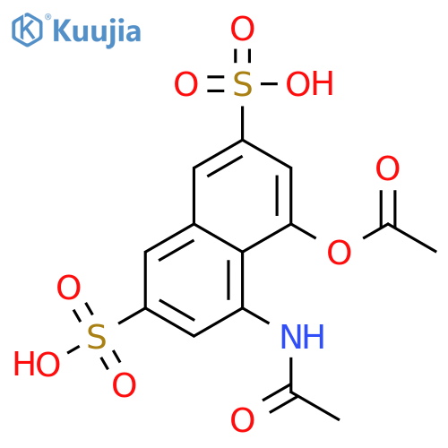 1-Naphthalenecarboxylicacid, 8-(acetylamino)-3,6-disulfo-, 1-methyl ester, sodium salt (1:2) structure