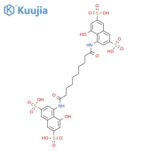 2,7-Naphthalenedisulfonicacid, 4,4'-[(1,10-dioxo-1,10-decanediyl)diimino]bis[5-hydroxy-, tetrasodiumsalt (9CI) structure