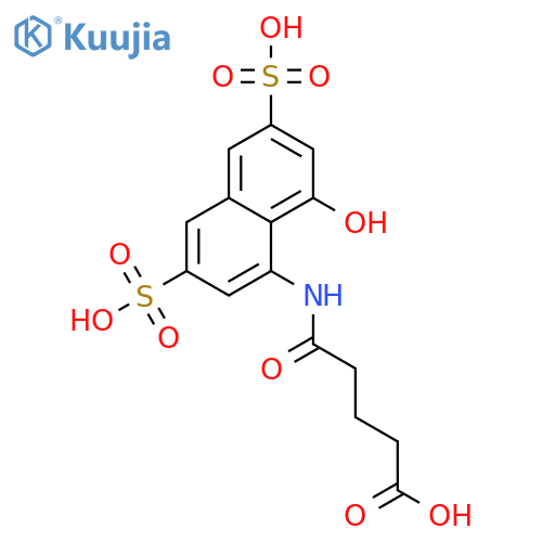 Pentanoic acid,5-[(8-hydroxy-3,6-disulfo-1-naphthalenyl)amino]-5-oxo- structure