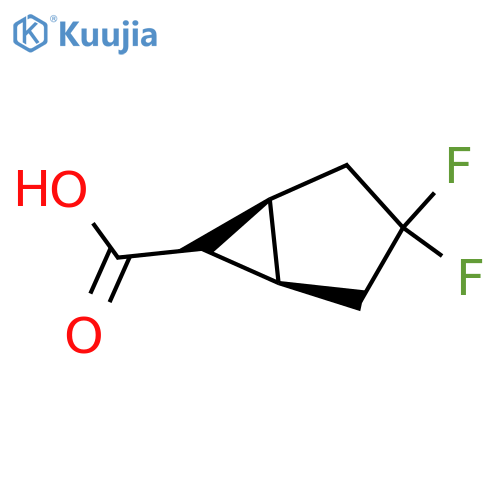 rel-(1R,5S,6r)-3,3-difluorobicyclo[3.1.0]hexane-6-carboxylic acid structure