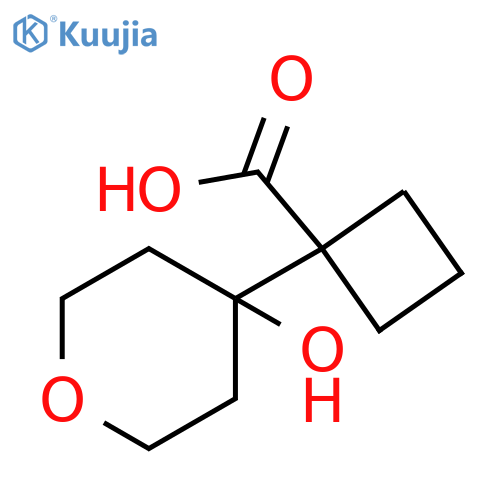 1-(4-hydroxyoxan-4-yl)cyclobutane-1-carboxylic acid structure