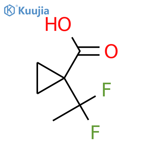 1-(1,1-difluoroethyl)cyclopropanecarboxylic acid structure
