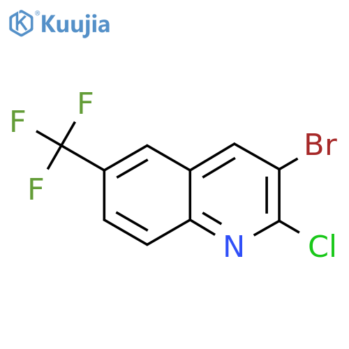 3-Bromo-2-chloro-6-(trifluoromethyl)quinoline structure