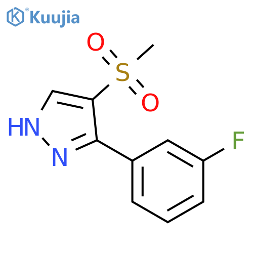 3-(3-Fluoro-phenyl)-4-methanesulfonyl-1H-pyrazole structure