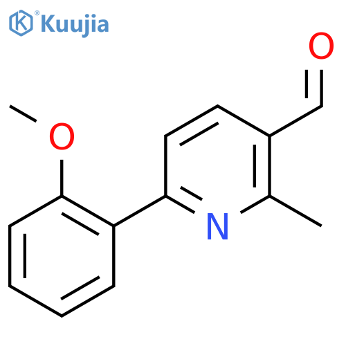 6-(2-methoxyphenyl)-2-methylpyridine-3-carbaldehyde structure
