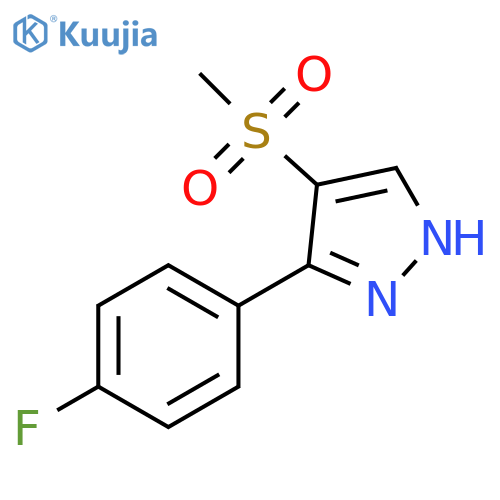 3-(4-Fluoro-phenyl)-4-methanesulfonyl-1H-pyrazole structure