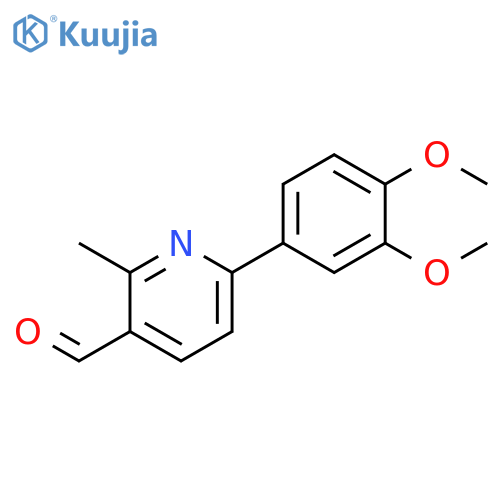 6-(3,4-dimethoxyphenyl)-2-methylpyridine-3-carbaldehyde structure