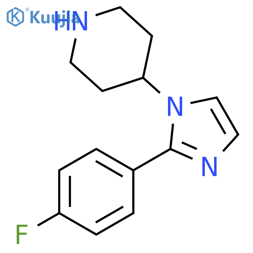 4-[2-(4-Fluoro-phenyl)-imidazol-1-yl]-piperidine structure