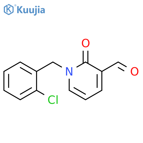 1-[(2-chlorophenyl)methyl]-2-oxo-1,2-dihydropyridine-3-carbaldehyde structure